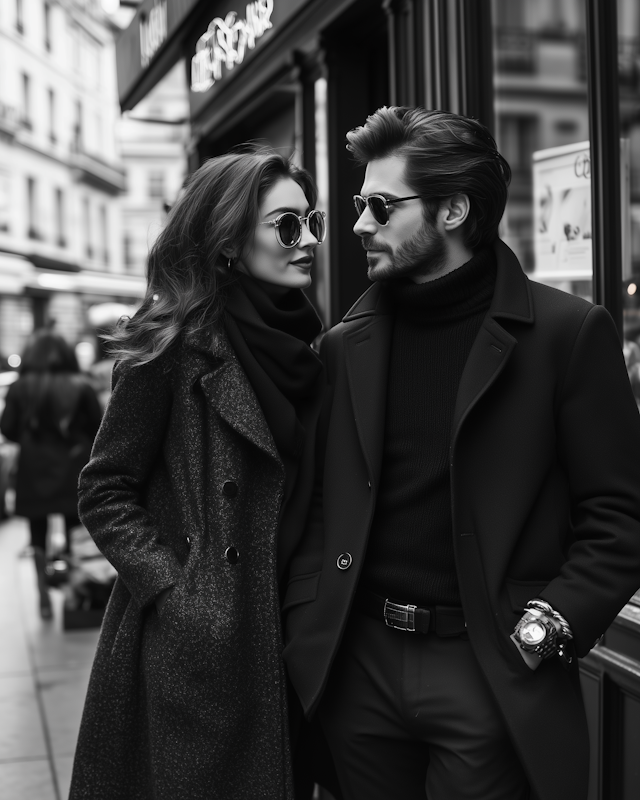 Stylish Couple in City