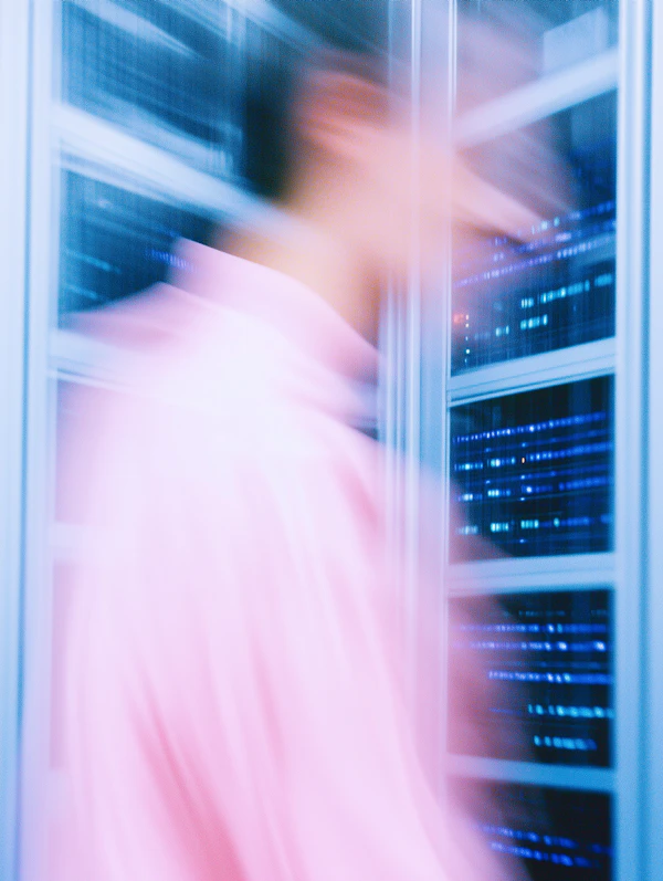 Blurred Figure in Server