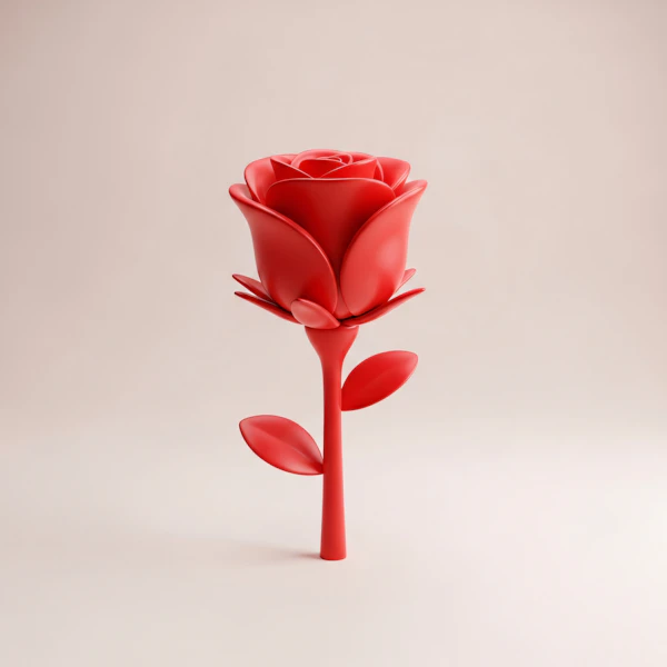 Glossy Red Rose