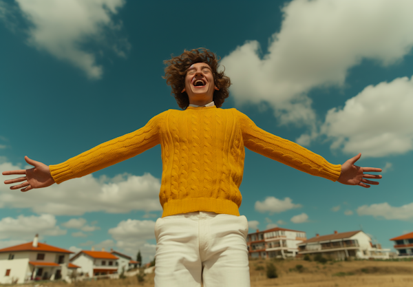 Joyful Youth in Suburban Setting