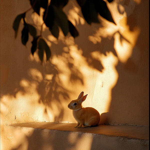 Serene Rabbit in Golden Light