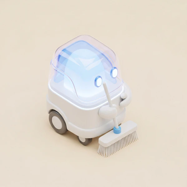 Futuristic Cleaning Robot