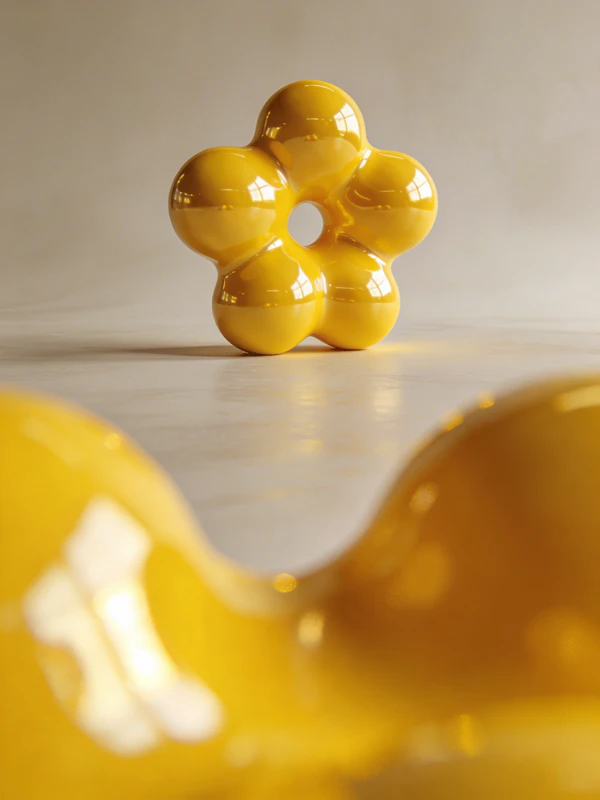 Yellow Ceramic Flower