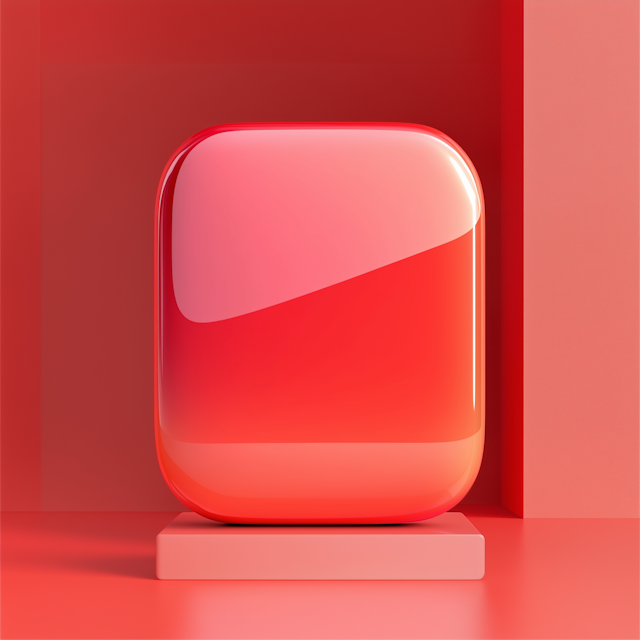 Glossy Red Object Display