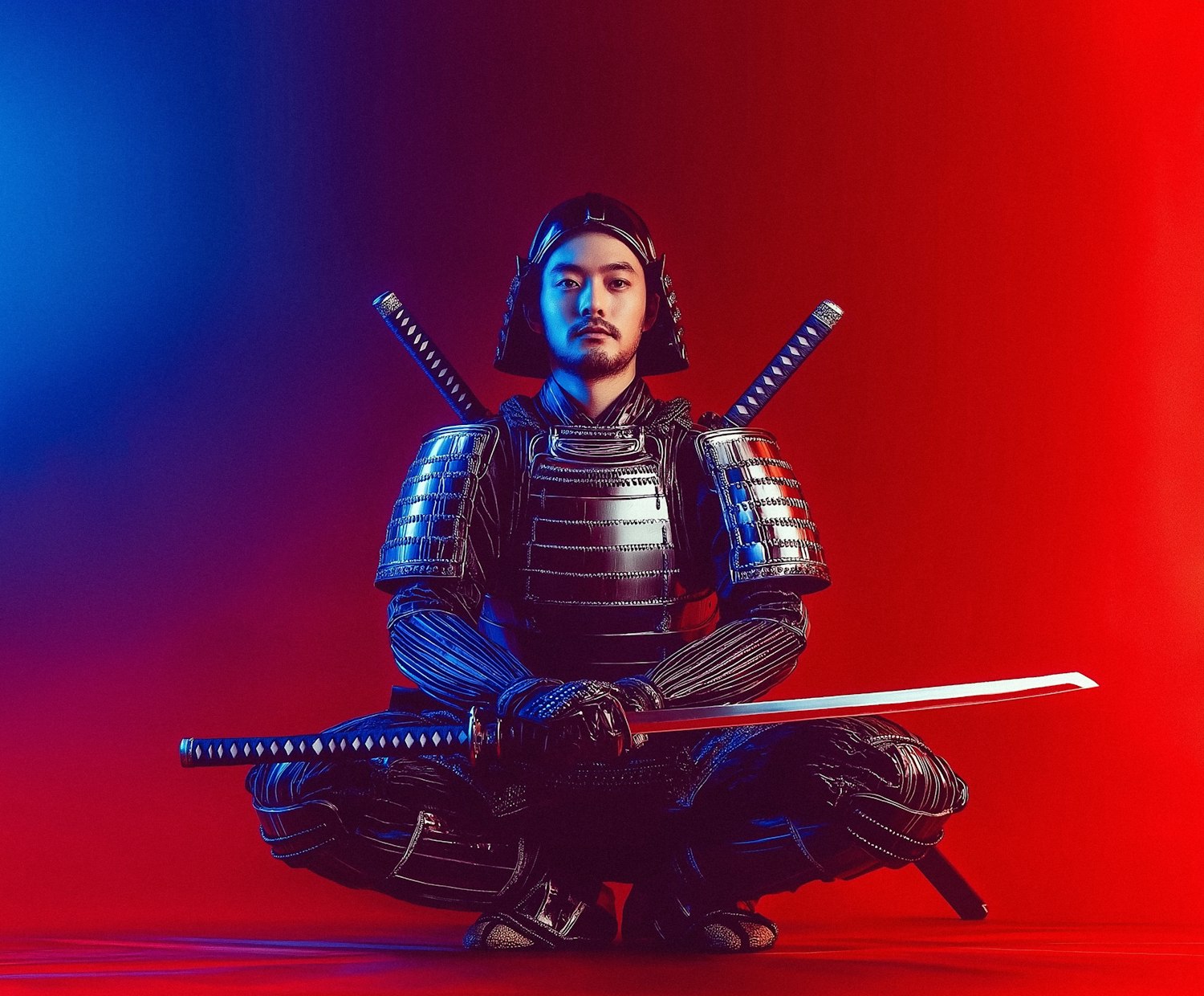 Samurai in Traditional Armor