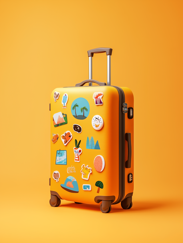 Orange Travel Suitcase