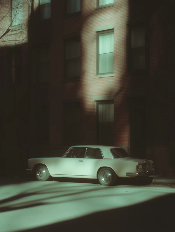Vintage Car on Quiet Street