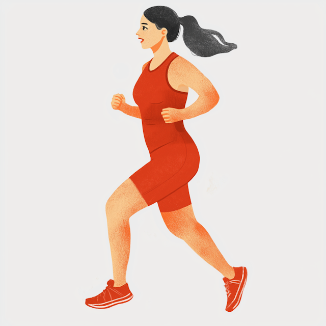 Jogging Woman Illustration