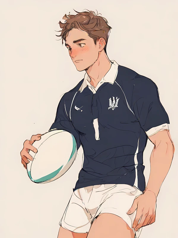 Rugby Player Illustration