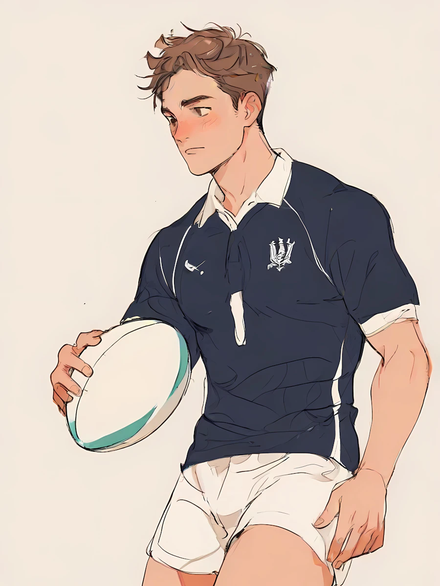Rugby Player Illustration