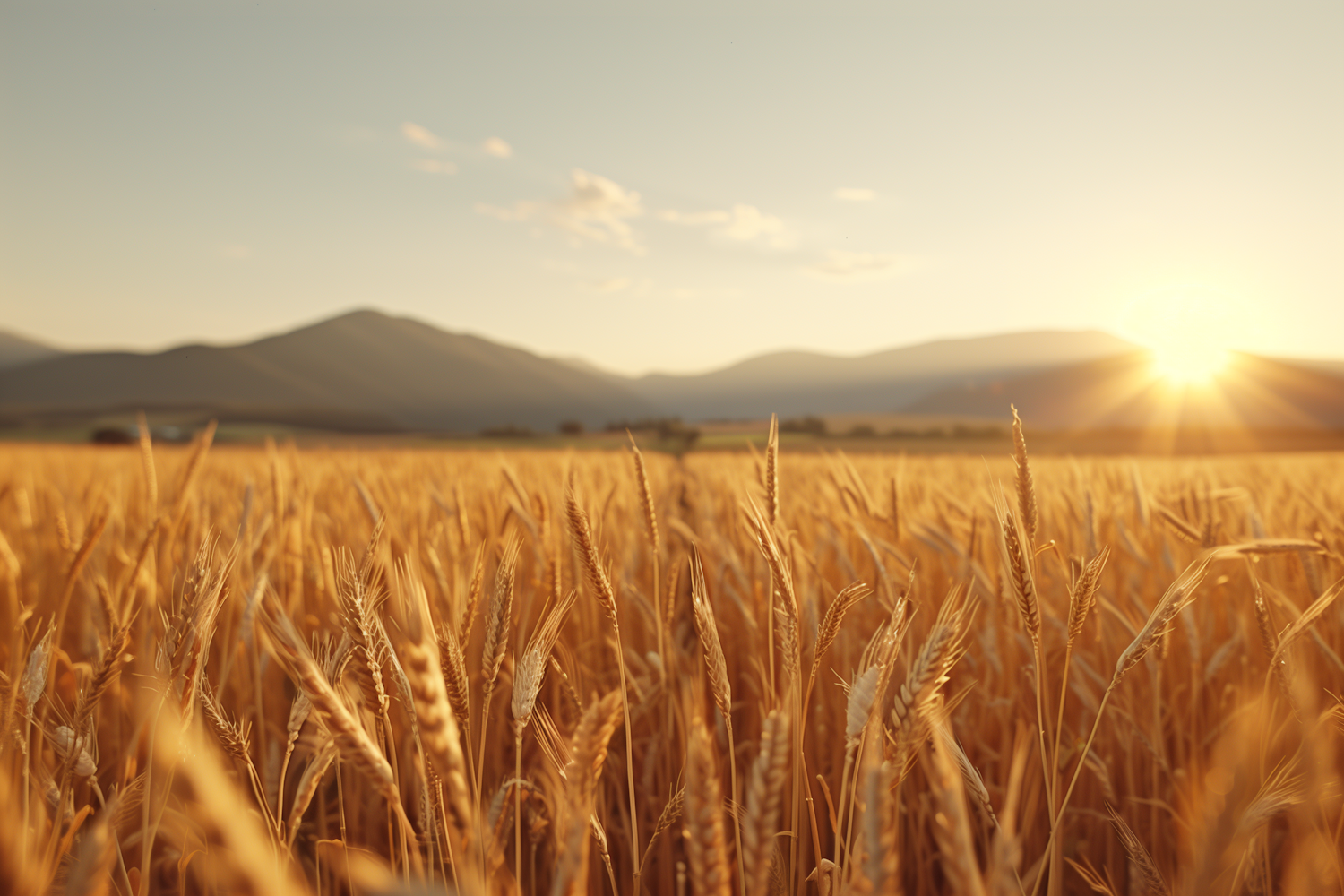 Golden Wheat Field at Sunset