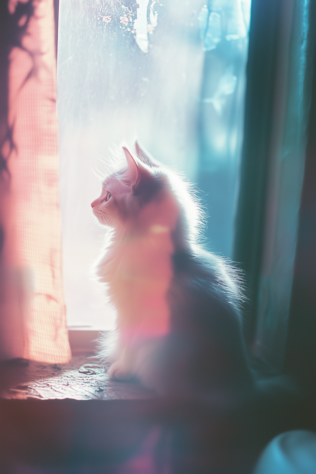 Contemplative Cat on Windowsill