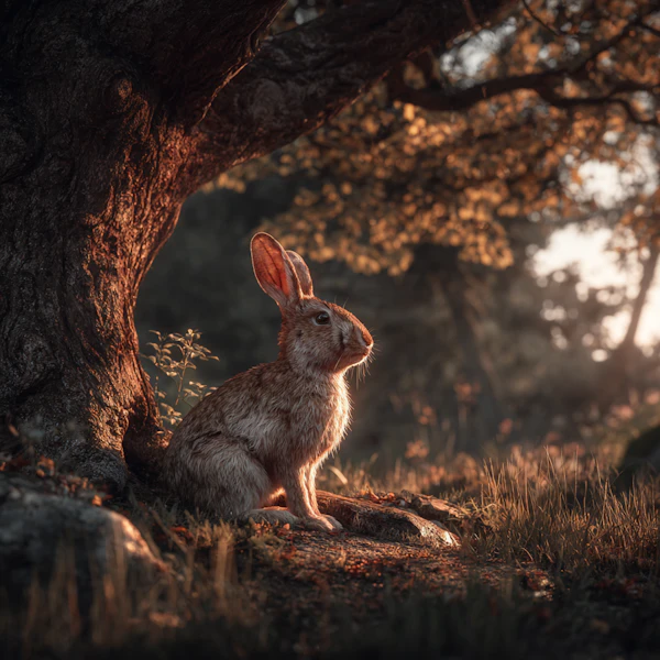 Rabbit in Golden Light