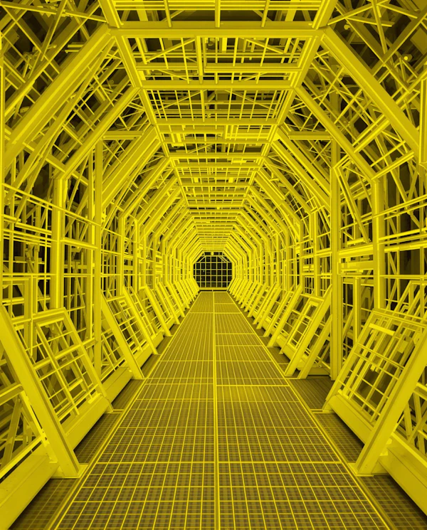 Yellow Metallic Corridor
