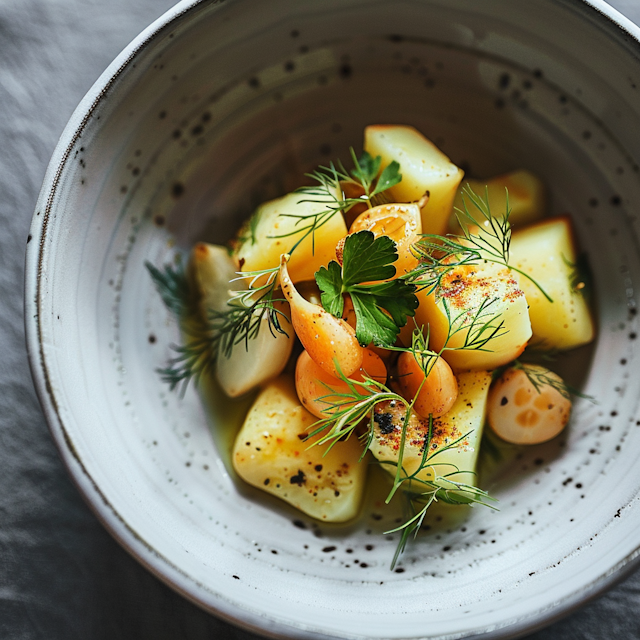 Rustic Bowl of Herbed Potatoes