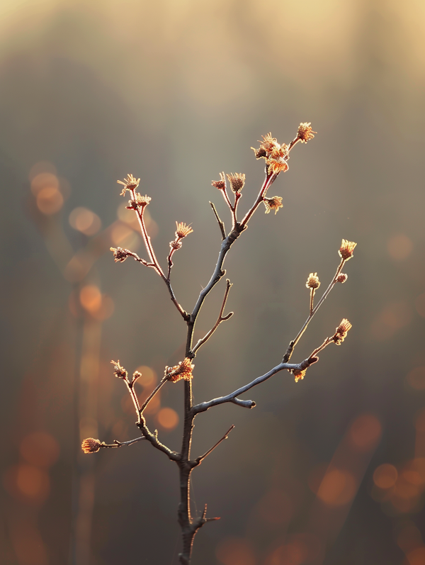 Serene Plant at Golden Hour