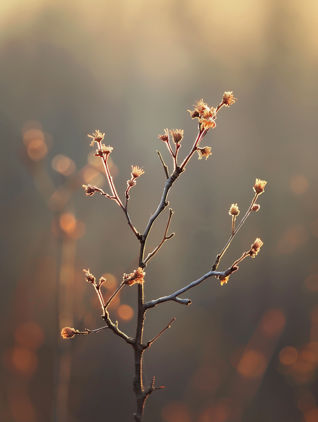 Serene Plant at Golden Hour