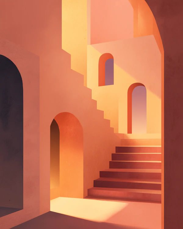 Surreal Architectural Scene