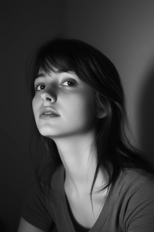Contemplative Portrait of a Young Woman