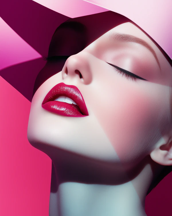 Elegant Pink Hat Portrait