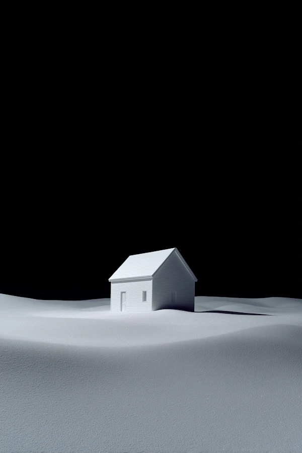 Snowy Minimalist Scene