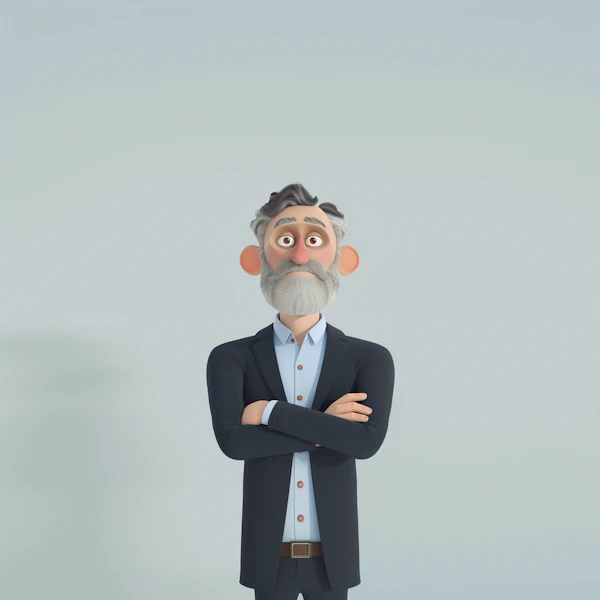 Elderly Man Illustration