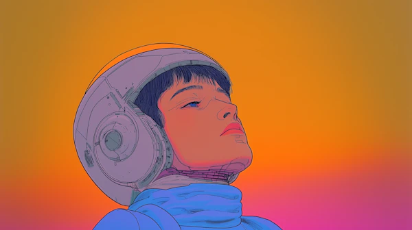 Futuristic Helmet Portrait