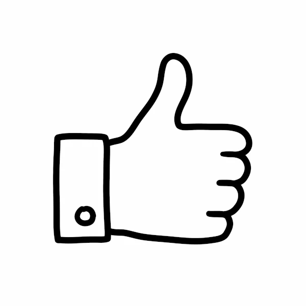 Thumbs-Up Line Art