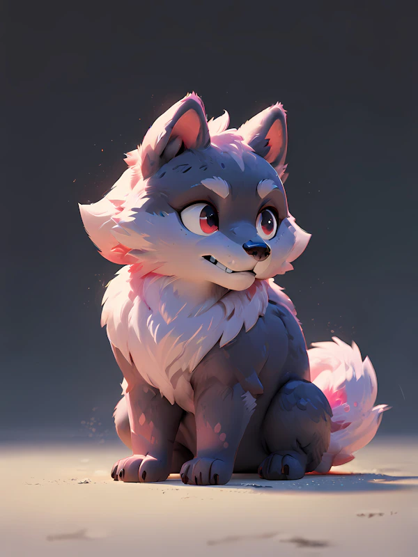 Cartoon Wolf Pup
