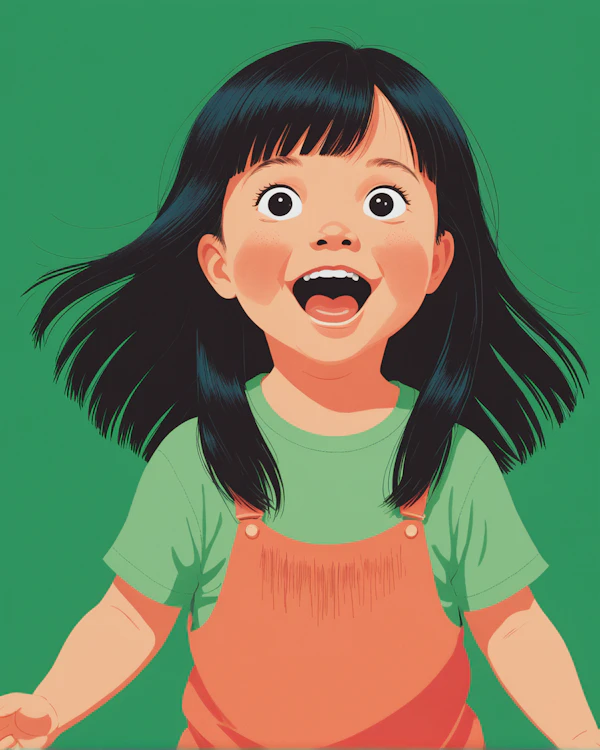 Joyful Child Illustration
