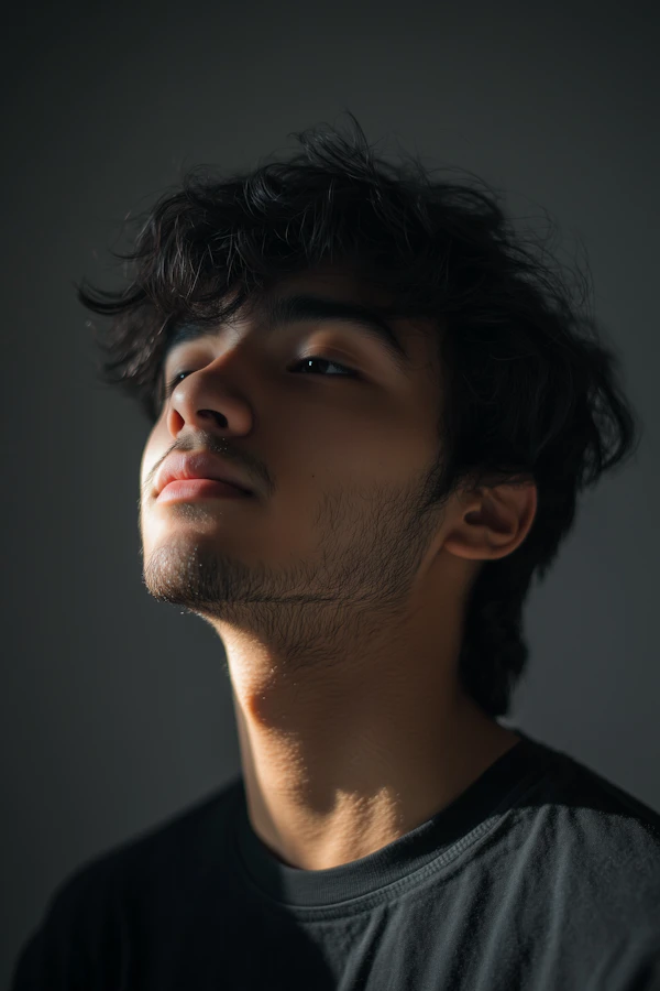 Contemplative Young Man
