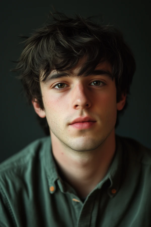 Introspective Portrait of a Young Man