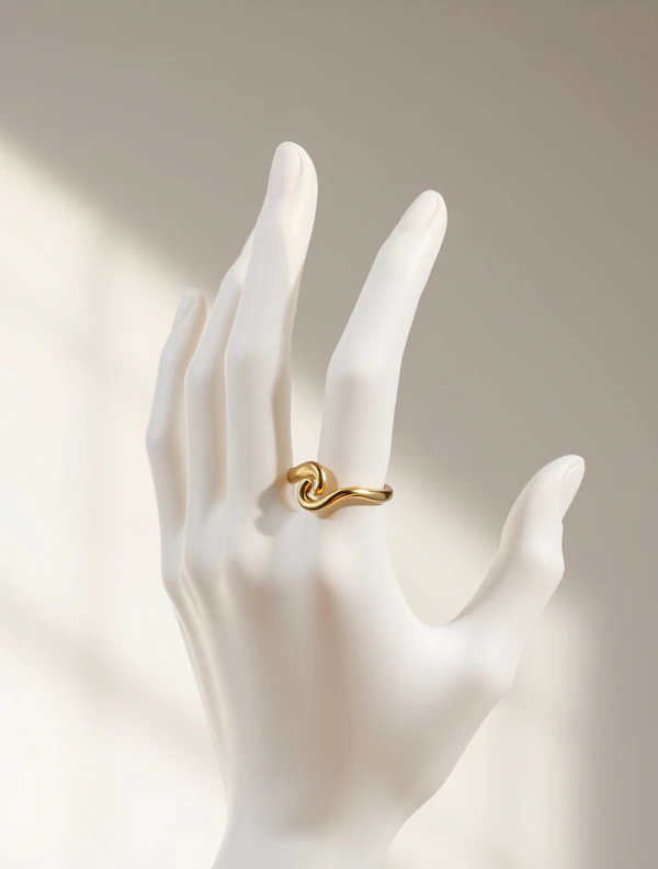 Sculptural Hand with Gold Ring