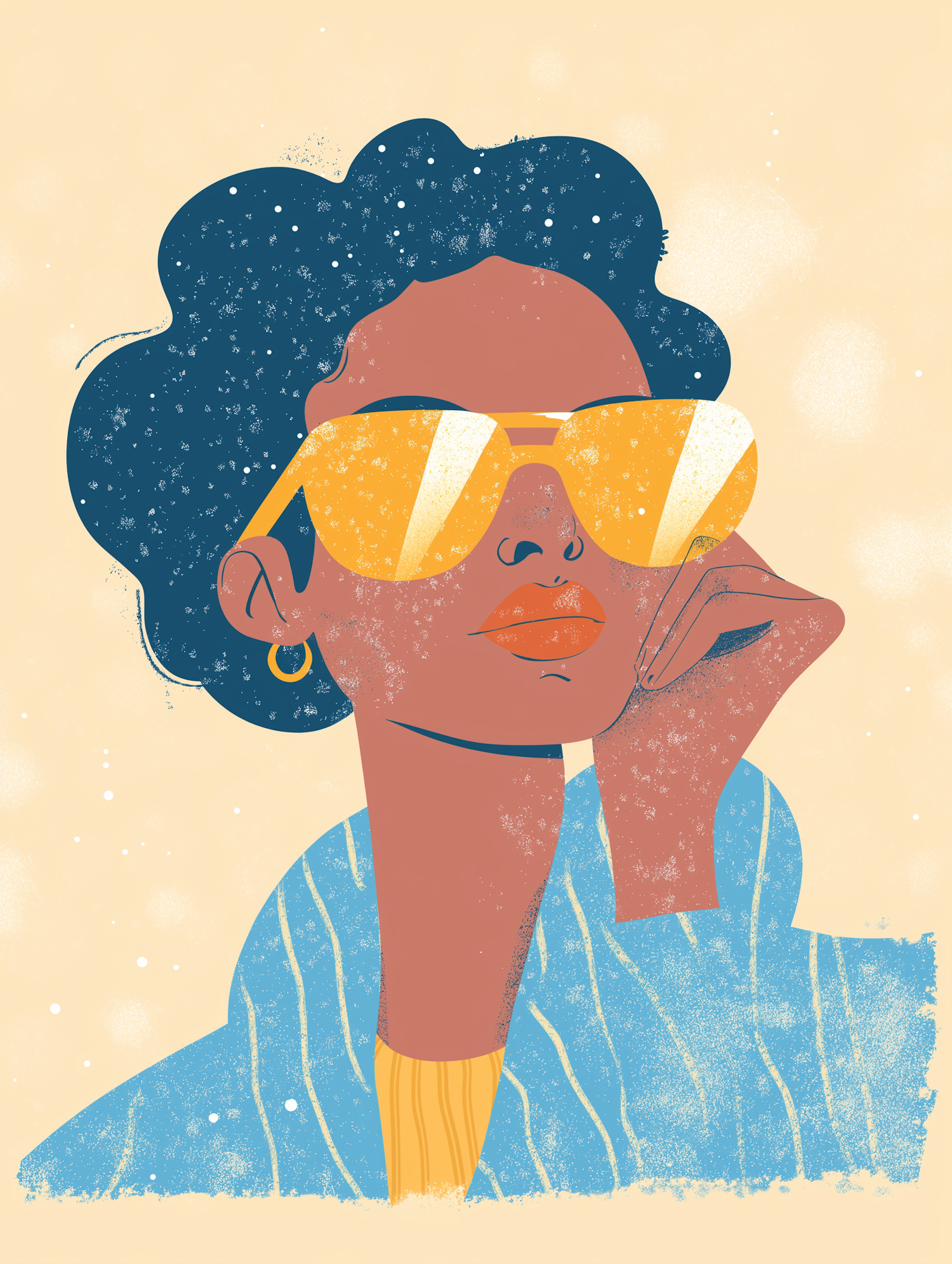 Stylized Portrait with Sunglasses