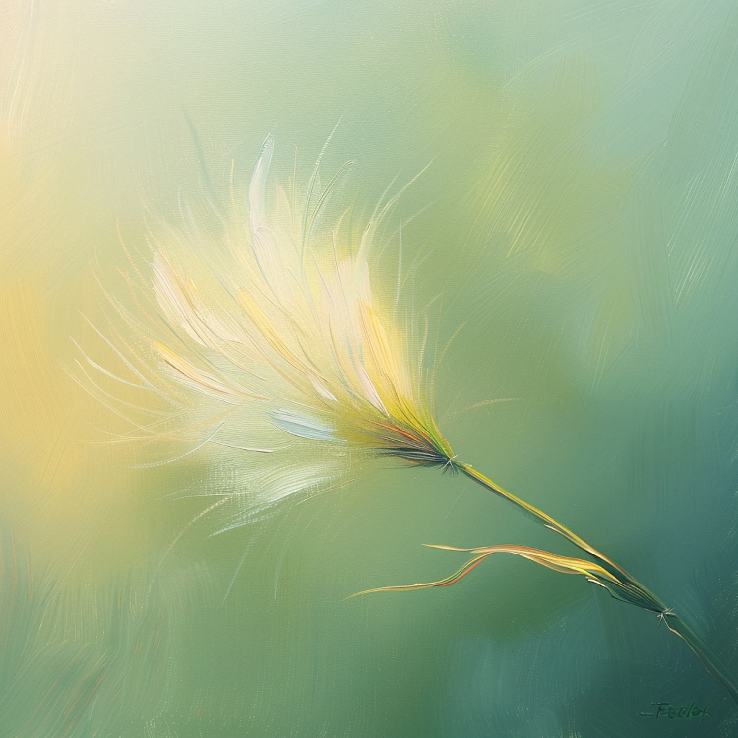 Serene Feather Painting