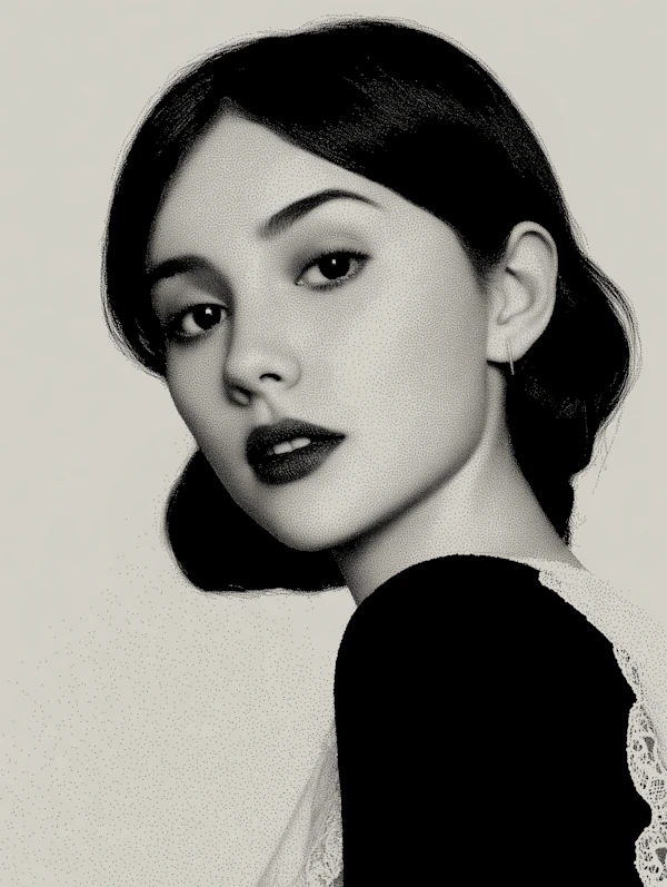 Elegant Monochrome Portrait