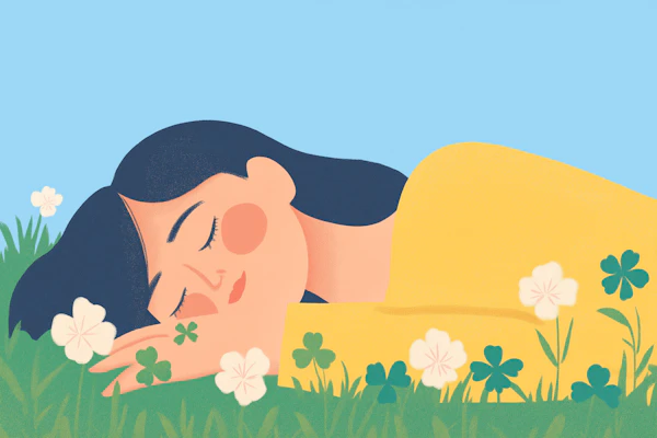 Woman Resting in Nature