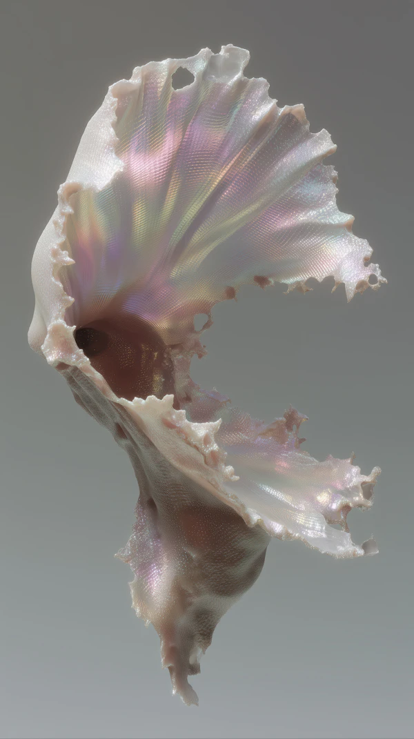 Abstract Iridescent Form