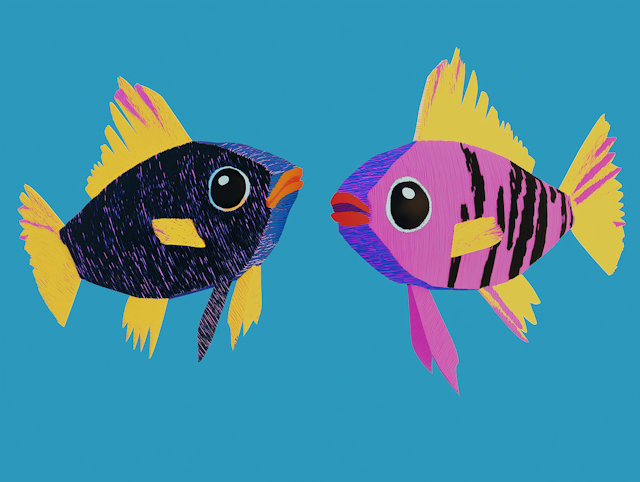 Vibrant Fish Duo