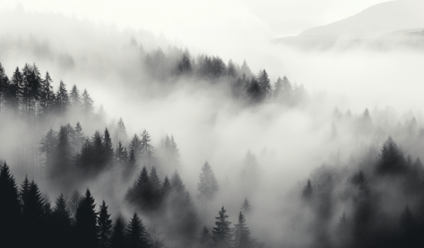 Misty Monochrome Forest