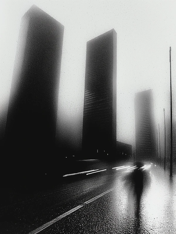 Monochromatic Urban Scene