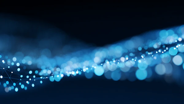Glowing Blue Network
