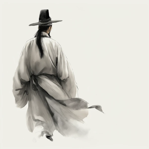 Person in Korean Hanbok