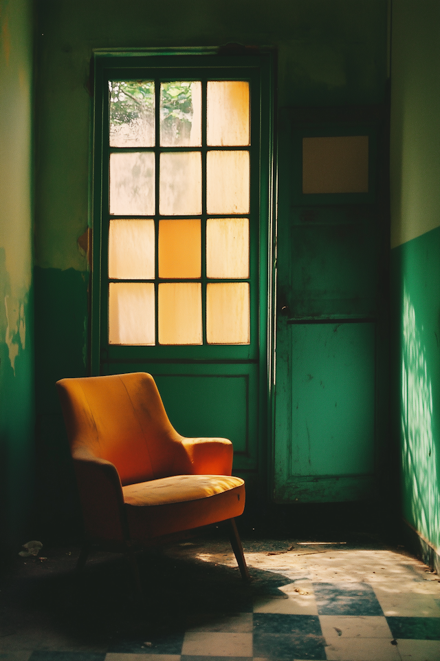 Vintage Room with Mustard Armchair