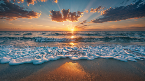 Serene Sunset at the Beach