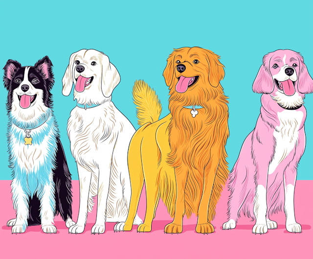 Cartoon Dogs Illustration