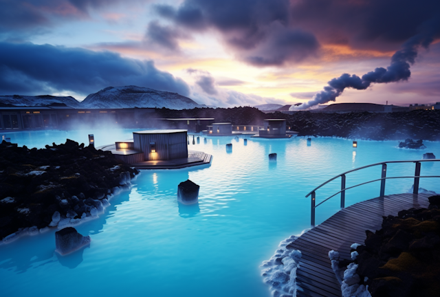 Serene Dawn at the Blue Lagoon