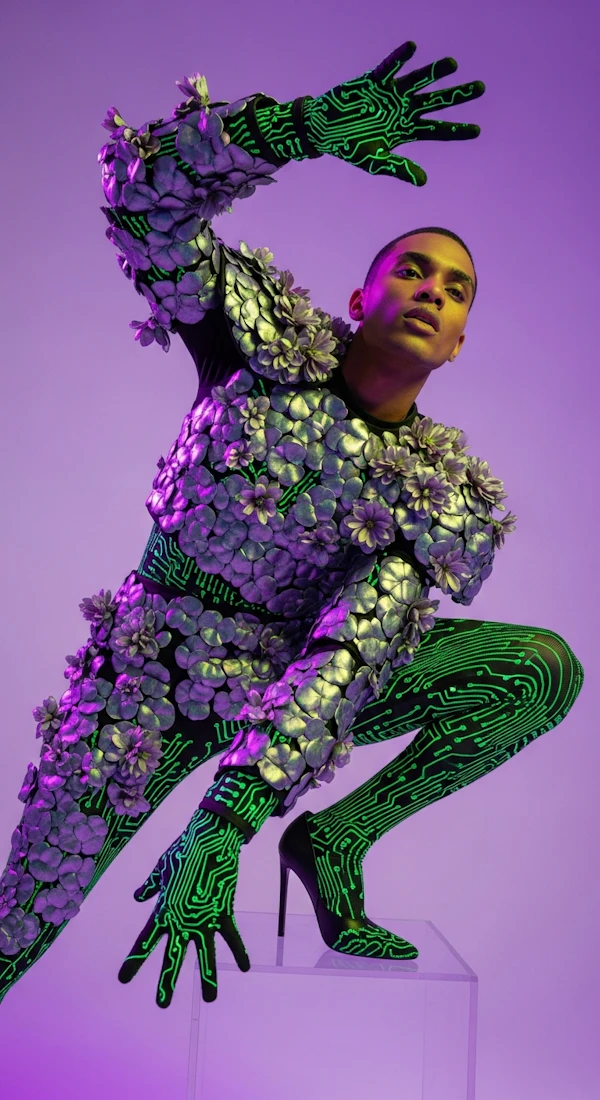 Futuristic Floral Attire