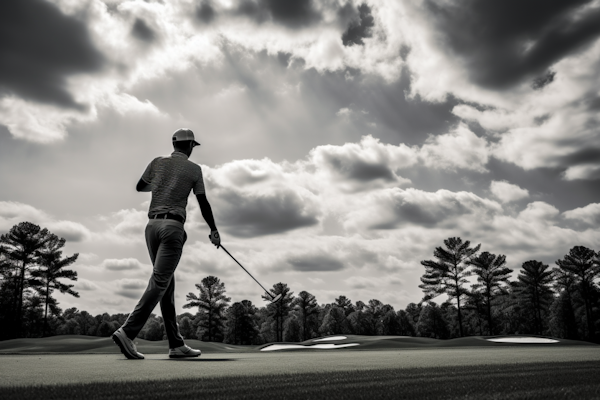Focus in Form: Golfer's Quiet Resolve