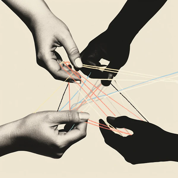 Hands and Strings Art